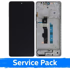LCD ekranas suderinamas su Xiaomi Redmi Note 13 5G su rėmeliu / Arctic White / (Service Pack)