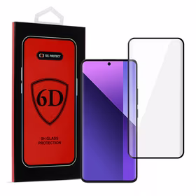 LCD apsauginis stikliukas 6D Xiaomi Redmi Note 13 Pro Plus 5G juodas
