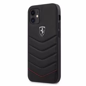 Ferrari FEHQUHCP12SBK iPhone 12 mini 5.4" juodas/juodas kietas dėklas Off Track Quilted