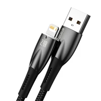 USB kabelis Lightning įrenginiams Baseus Glimmer Series, 2.4A, 2m (juodas)