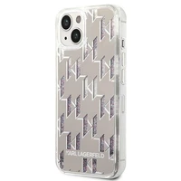 Karl Lagerfeld KLHCP14SLMNMS iPhone 14 6.1 "kietasis dėklas sidabrinis / sidabrinis skystas blizgutis Monogram