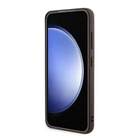 Guess 4G Metal Gold Logo dėklas telefonui Samsung Galaxy S24 - rudas