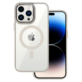 Tel Protect magnetinis skaidrus dėklas telefonui Iphone 13 Pro Max titano