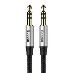 Baseus Yiven Audio Kabelis 3,5 mm male Audio M30 1,5 m sidabro ir juodos spalvos kabelis