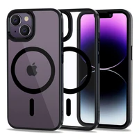 Tech-Protect MagMat MagSafe iPhone 14 dėklas telefonui - skaidrus juodas