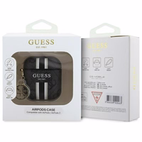 Guess GUA2P4RPSK AirPods 1/2 dėklas juodas/juodas su 4G raštais ir pakabuku