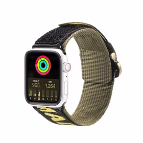 Dux Ducis dirželis (lauko versija) Apple Watch Ultra dirželis, SE, 9, 8, 7, 6, 5, 4, 3, 2, 1 (49, 45, 44, 42 mm) nailoninė apyrankė geltona