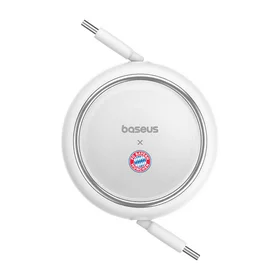 "Baseus" USB-C į USB-C 100 W įkrovimo kabelis (baltas) "Bayern Edition
