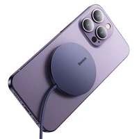 Baseus Simple Mini3 magnetinis įkroviklis MagSafe Qi 15W violetinis