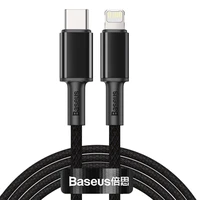 Baseus CATLGD-A01 Lightning - USB-C PD 20W 480Mb/s 2m kabelis - juodas