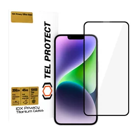 Apsauginis stiklas Tel Protect 10X Privacy Titanium Iphone 14 (vokas)