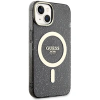 Guess Glitter Gold Magnetinis dėklas telefonui iPhone 14 - juodas