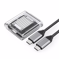 Orico TC20-M2-10G M.2 NVME USB-C 3.2 diskų dėklas - skaidrus