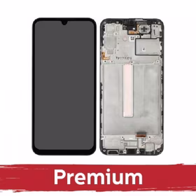 LCD ekranas suderinamas su Samsung A256 A25 5G juodas su rėmeliu OEM