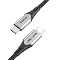 USB-C į USB-C 60W Vention TAAHD 0.5m kabelis (pilkas)