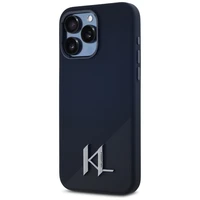 Karl Lagerfeld Silikoninis Shadow Metal Initial Magnetinis dėklas telefonui iPhone 15 Pro Max juodas