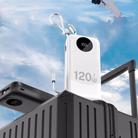 Dudao K13Pro 20000mAh išorinė baterija su įmontuotu kabeliu - balta