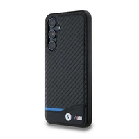 BMW Leather Carbon dėklas telefonui Samsung Galaxy A55 - juodas