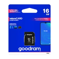 Atminties korta Goodram microSD 16Gb (class 10) + SD adapter