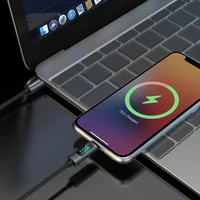 Dudao L7C USB-C - USB-C 100W kabelis su LED ekranu 1m - juodas