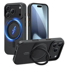 Tech-Protect MagRing Magnetinis dėklas telefonui iPhone 17 Pro - Matinis juodas