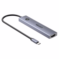 UNITEK USB-C 7-in-1 PD 100 W HDMI 2.0 HUB SU ĮJUNGIMO/IŠJUNGIMO MYGTUKU