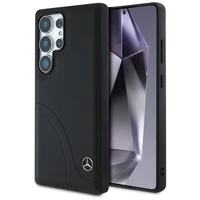 Mercedes Odinis Kreivės siūlės dėklas Samsung Galaxy S25 Ultra - juodas