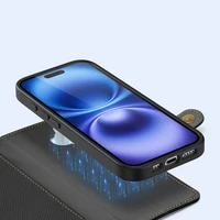 Dux Ducis Lawa odinis dėklas telefonui skirtas iPhone 16 - juodas
