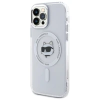 Karl Lagerfeld IML Metalinė Choupette galva MagSafe dėklas iPhone 12 - baltas
