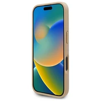 Karl Lagerfeld Hot Stamp MagSafe dėklas iPhone 16 - smėlinas