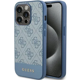 Guess 4G Stripe Collection dėklas telefonui iPhone 15 Pro - mėlynas