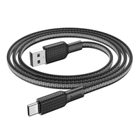 Kabelis USB A į USB C Hoco 3A 1 m X69 juodas baltas
