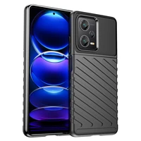 Thunder Case dėklas Xiaomi Redmi Note 12 Pro+ silikoninis šarvuotas dėklas juodas