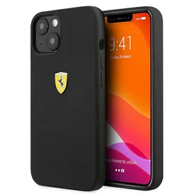 Ferrari FESSIHCP13SBK iPhone 13 mini 5.4" juodas/juodas kietas dėklas silikoninis