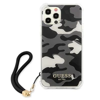 Guess GUHCP12LKSARBK iPhone 12 Pro Max 6.7" juodas/juodas kietas dėklas Camo kolekcija