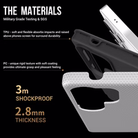 Dėklas Perfectionists Triangle Case Samsung S918 S23 Ultra 5G sidabrinis