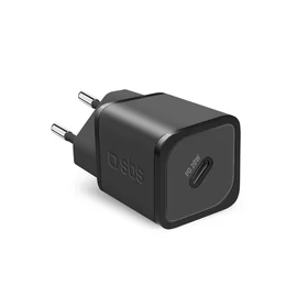 SBS TETRGAN1C20K 20W GaN USB-C sieninis įkroviklis su Power Delivery - juodas