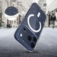 Tech-Protect FlexAir MagSafe dėklas telefonui iPhone 17 Pro Max - skaidrus su blizgučiais