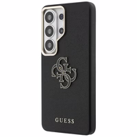 Guess dėklas Grained Big 4G Metal Logo for Samsung Galaxy S26 Ultra juodas
