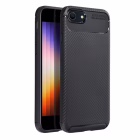 Dėklas CARBON PREMIUM telefonui IPHONE 7 / 8 / SE 2020 / SE 2022 juodas