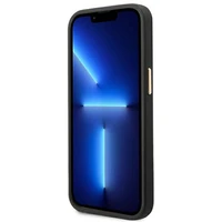 Guess GUHMP14MU4GPRK iPhone 14 Plus 6.7 "juodas / juodas kietas dėklas 4G logotipo plokštelė Magnetinis
