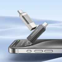 Borofone Adapter BV25 - Type C į Type C - Ekrano displejas pilkas