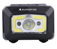 Superfire X30 žibintuvėlis ant galvos, 340 lm, USB, 5 režimai, 130 m