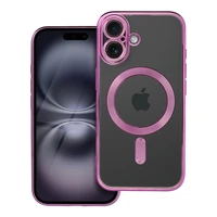 ELECTRO MAG COVER magnetinis dėklas telefonui, suderinamas su MagSafe, skirtas IPHONE 16, rožinės spalvos