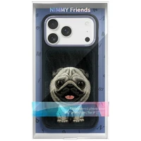 NIMMY dėklas BIG EYED PET 2.0 Šuo IPHONE 17 Pro juodas