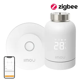 ZigBee termostatinės galvutės rinkinys IMOU KIT-TRV1-EU-2 su 6 adapteriais ir šliuzu