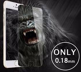 LCD apsauginis stikliukas "Gorilla 0.18mm" Apple iPhone 14 Pro Max juodas be įpakavimo