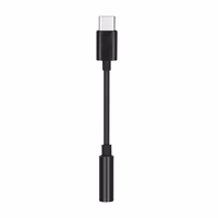 Adapteris AUX Type-C (vyriškas) į Jack 3,5 mm (moteriškas) juodas