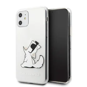 Karl Lagerfeld Choupette Fun dėklas telefonui iPhone 11 / Xr - permatomas