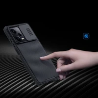 Nillkin CamShield Pro dėklas telefonui Xiaomi Redmi Note 12 Pro / Poco X5 Pro 5G dangtelis su kameros apsauga juodas